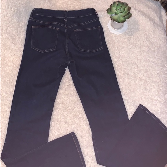 Women’s Top Shop Moto Dark Wash Flare Jeans - Picture 8 of 9